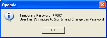 temp password